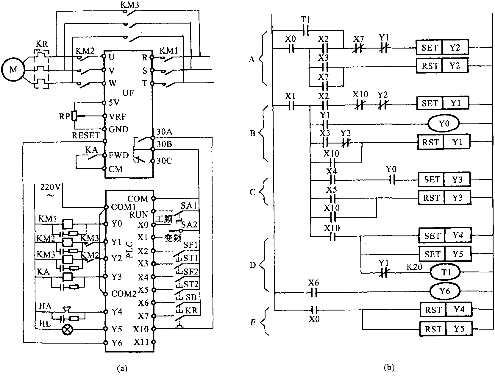 plc实际电路接线图图片