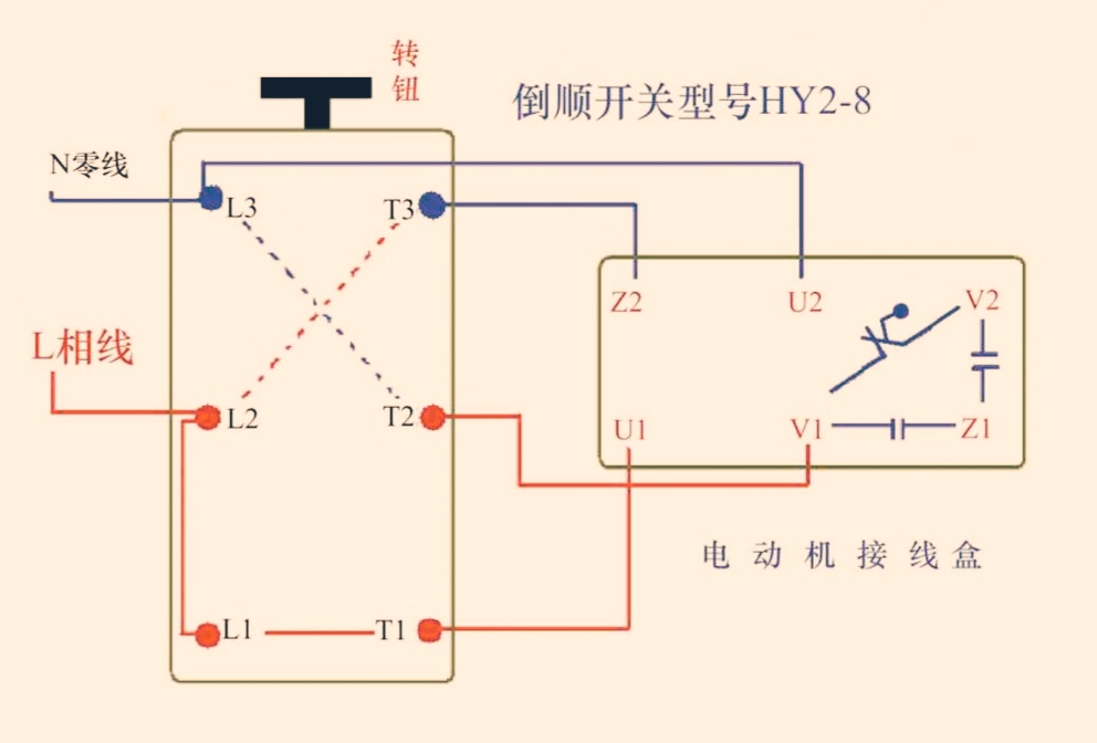 单相电机电路图 接线图片