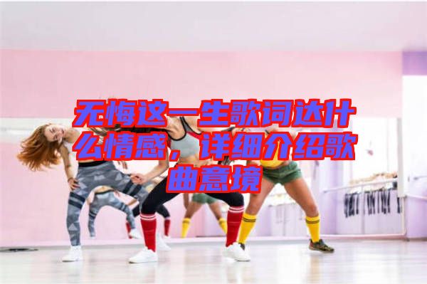 无悔这一生歌词达什么情感，详细介绍歌曲意境