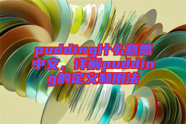 pudding什么意思中文，详解pudding的定义和用法