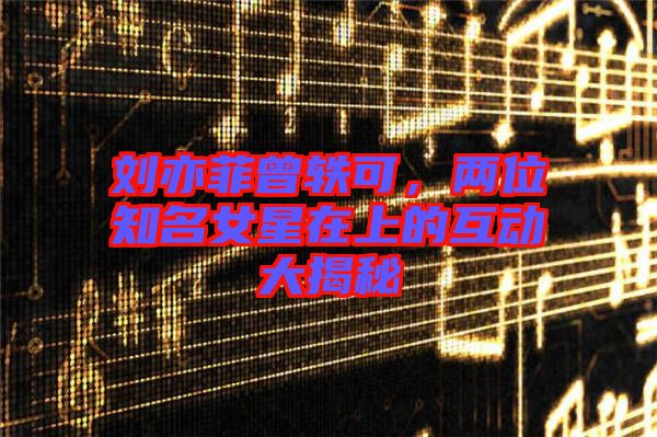 刘亦菲曾轶可，两位知名女星在上的互动大揭秘