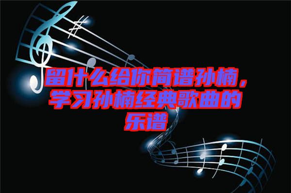 留什么给你简谱孙楠，学习孙楠经典歌曲的乐谱