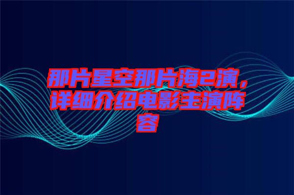 那片星空那片海2演，详细介绍电影主演阵容