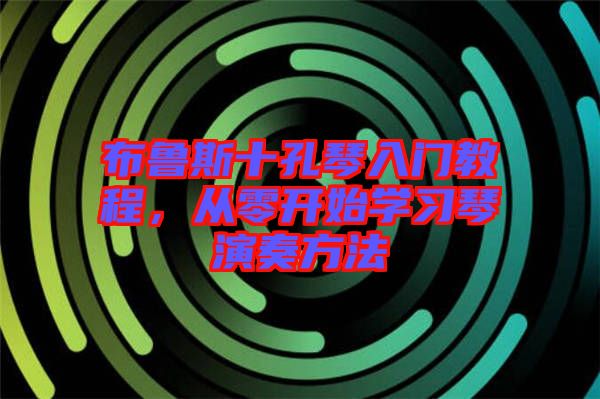 布鲁斯十孔琴入门教程，从零开始学习琴演奏方法