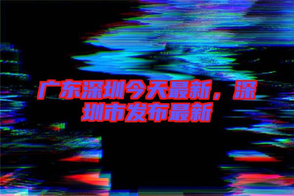广东深圳今天最新，深圳市发布最新