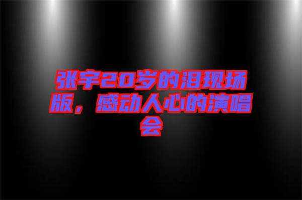 张宇20岁的泪现场版，感动人心的演唱会