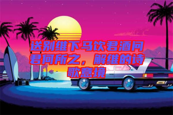 送别维下马饮君酒问君何所之，解维的诗歌意境