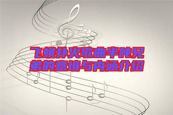 飞蛾扑火歌曲半吨兄弟的意境与内涵介绍