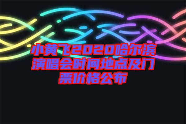 小黄飞2020哈尔滨演唱会时间地点及门票价格公布