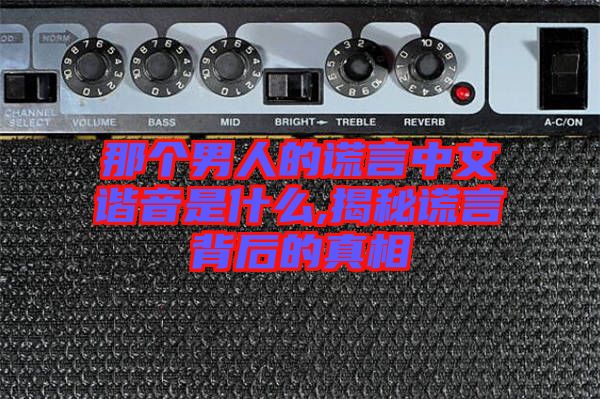 那个男人的谎言中文谐音是什么,揭秘谎言背后的真相