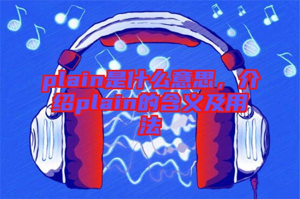plain是什么意思，介绍plain的含义及用法