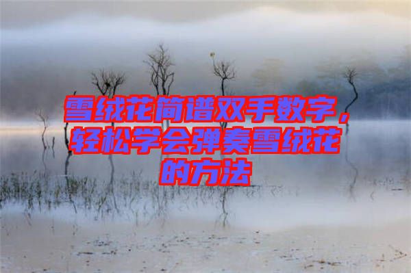 雪绒花简谱双手数字，轻松学会弹奏雪绒花的方法