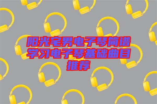 阳光宅男电子琴简谱学习电子琴基础曲目推荐